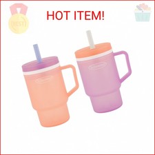 Infantino My 1st Tumbler, 10 Oz. Durable Plastic Sippy Cup with Silicone Leak-Re