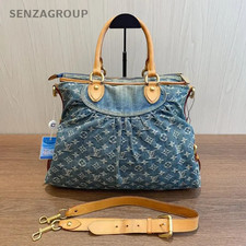 SJ0001 KY02243 Louis Vuitton Baggy Tote Bags Monogram Denim Neo Cabby