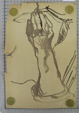 BOZZETTO ORIGINALE STUDIO PER UNA MANO OPERA DELLA PITTRICE SILVIA GILETTI B19.3