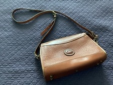 Vintage Dooney Bourke Brown Pebbled Leather Shoulder Crossbody Purse