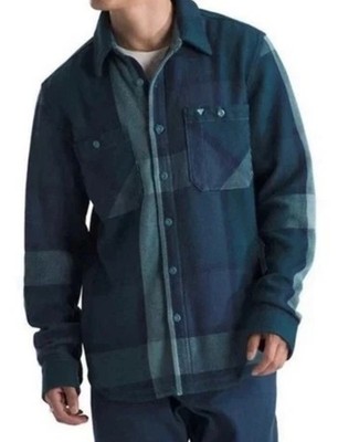 NWT $110  THE NORTH FACE HEAVY ALGAE BLUE VALLEY TWILL FLANNEL Men's SIZE MED