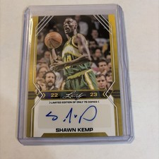 SHAWN KEMP 2022 LEAF BASKETBALL Yellow LIMITED EDITION CERTIFIED AUTHENTIC AUTO