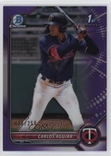 2022 Bowman Chrome Prospects Purple Refractor 76/250 Carlos Aguiar #BCP-1 6u5