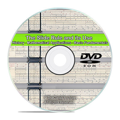 Slide Rule Machinist Arithmetic Mathematics Workshop Drawings Guides CD DVD V71