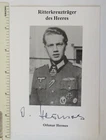 WW2 GERMAN ARMY KNIGHTS CROSS RECIPIENT OTHMAR HERMES SIGNED PHOTO AUTOGRAPH