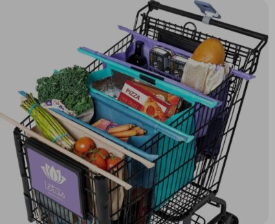 Lotus Trolley Reusable Shopping Bags Set of Grocery Insulated Tote