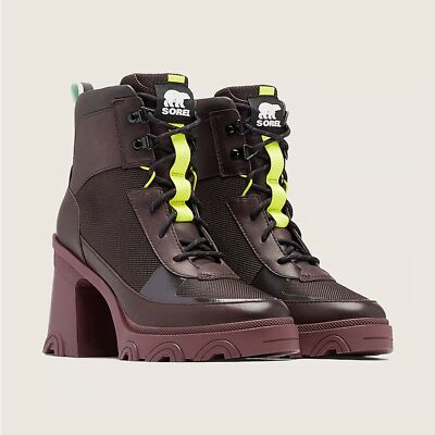 SOREL Brex Heel Lace Waterproof Boot in New Cinder Sea Sprite Size 10