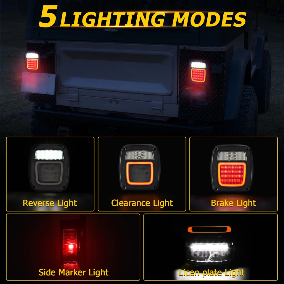 2 piezas 83 LED Luz Trasera Marcador Lateral Lámpara Inversa Placa de Licencia para Peterbilt 379 Foto 4 de 4