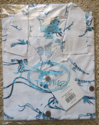 TrueFlies (True Flies) - Rum Runner Guayabera Ibis Short Sleeve Shirt - Size L