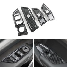 4x Tür Armlehne Fenster Lift Schalter Rahmen Abdeckung für Audi Q5 FY 2018-2021