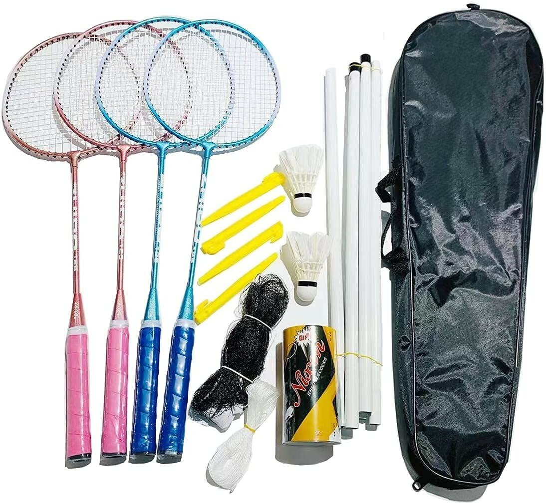 Ensemble de badminton extérieur complet avec 20 pièces pour loisir en plein air