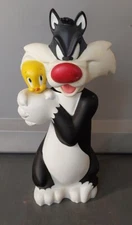 Looney Tunes Sylvester Tweety Warner Bros. Vinyl Shampoo Bottle Empty 1995 Rare