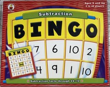Bingo Subtraction Age 6 And Up 3 To 40 Players Carson-Dellosa Factory Sealed 