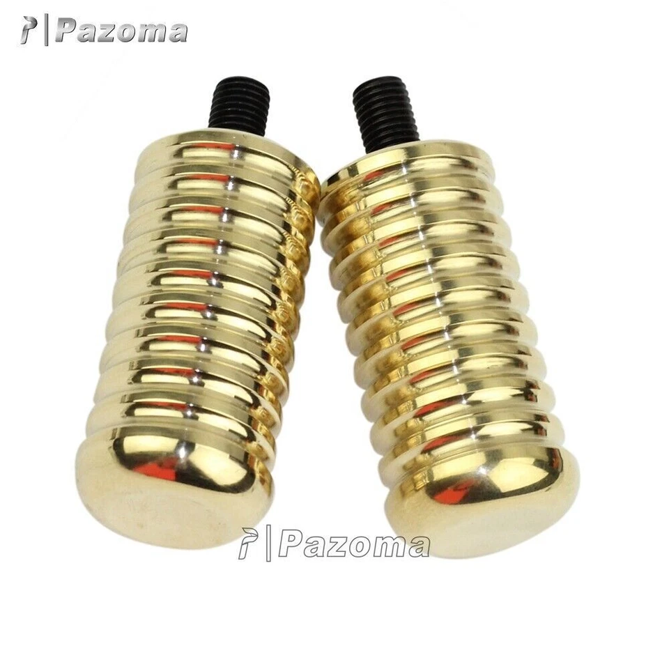 Пара латунных ребристых переключателей передач грубая опора для Harley Sportster XL883 883R 883L - Изображение 3 из 4