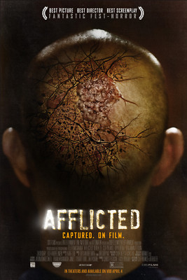 Afflicted Movie Poster Brain Skull Map