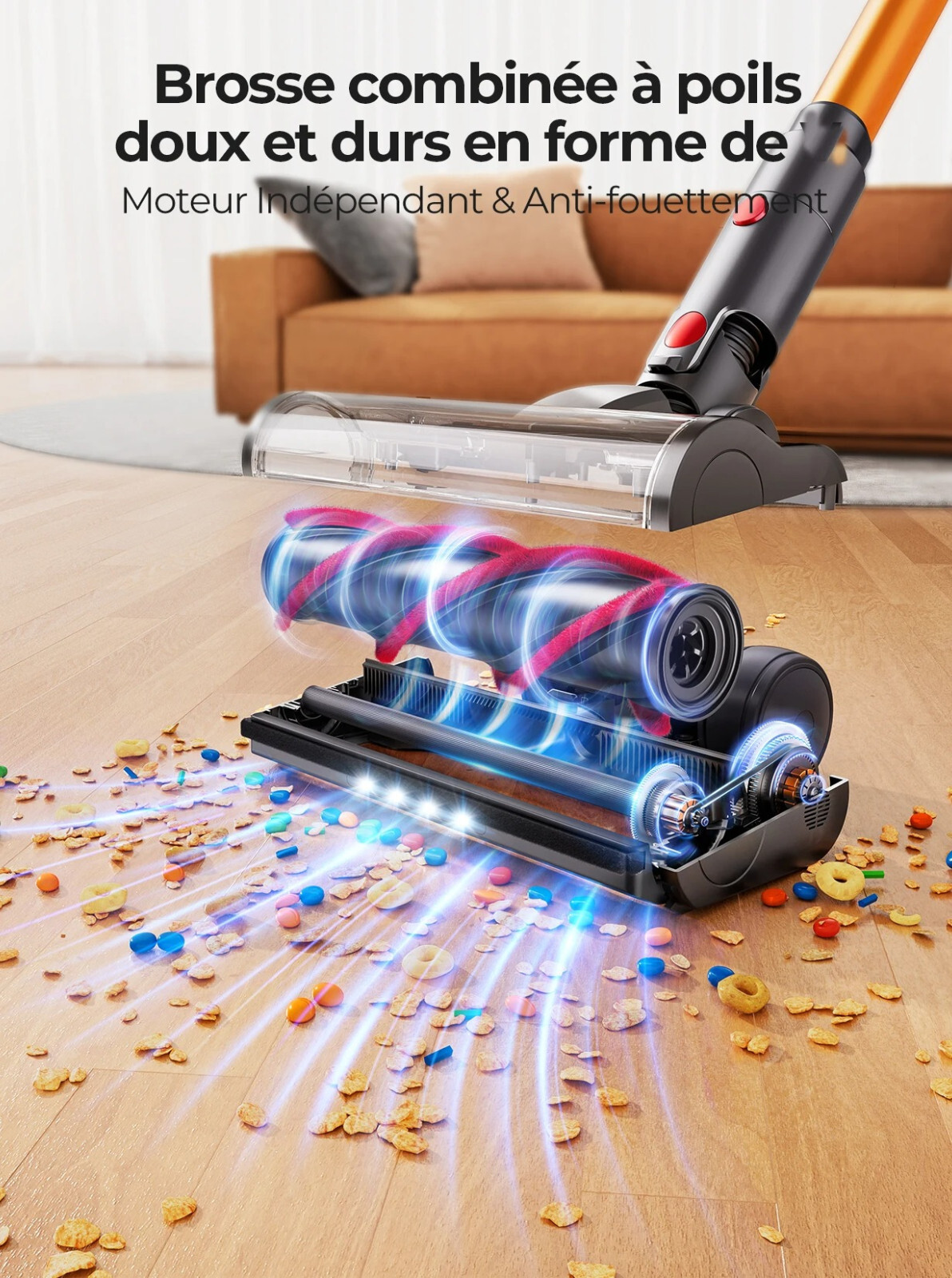 Aspirateur sans fil V7 design ergonomique batterie longue durée