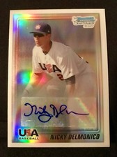 2010 Nicky Delmonico Auto Bowman Chrome Refractor #151/199 RC