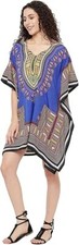 Women's Print Short Kaftan Dresses, XS-5XL Regular to Plus Size