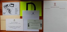 EIIR QUEEN EMBOSSED CIPHER INVITATION WINDSOR PRINCESS MARGARET LETTERHEAD CARD