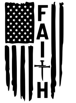 American USA US Flag GOD Faith Bless US Vinyl Decal Sticker Car Truck Window