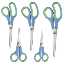 Scissors All PurposeScissors Set of 5Premium Stainless Steel Sharp Blades Sof...