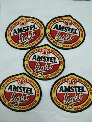 Amstel Light Beer Patch for Hat Or Coat Embroidered 5 Patches 4''x 3''