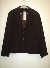 Lovely Brown Fully Lined Jacket By Berkertex - Size 16 - Bnwt!