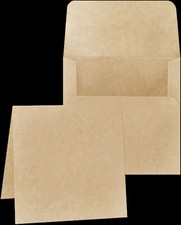 Graphic45 KRAFT SQUARE 5.25"x5.25" CARD  ENVELOPE SET scrapbooking 6 card 6 env