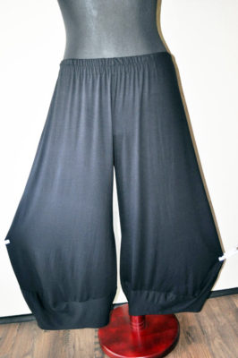 Layered refined balloon corner pants BLACK 44,46,48,50,52,54/ XL