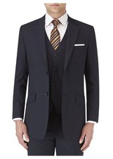 SKOPES Men''s Wool Blend Suit Jacket Darwin Navy in Size 36" to 72" S/R/L