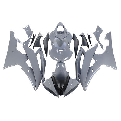 For YZF R6 2008 09 10 - 2016 Yamaha Grey ABS Plastics Fairing Bodywork Kit Cowl