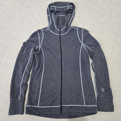 Kuhl Grey Tech Lightweight Active Full Zip Walking Hiking Hoodie