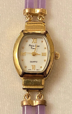 Vintage Main Line Time sterling silver gold vermeil genuine purple jade Watch VTG MAIN LINE TIME Sterling Silver 925 MULTI JADE GEMSTONE  main image 2