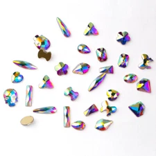 20 50pcs Nail Art Rhinestones Flatback Glitter Crystal Gem 3D Tips DIY Decoratio