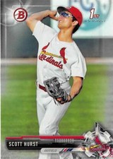 Scott Hurst baseball card Lot of 30 Rookie 2017 Bowman 1st #BD56 Stl Cardinals