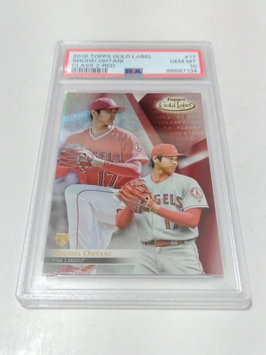 2018 TOPPS GOLD LABEL CLASS 2 RED RC SHOHEI OHTANI 17/50 JERSEY 