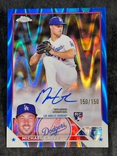 2023 Topps Chrome BLUE RAY WAVE REFRACTOR ROOKIE AUTO Michael Grove 150/150