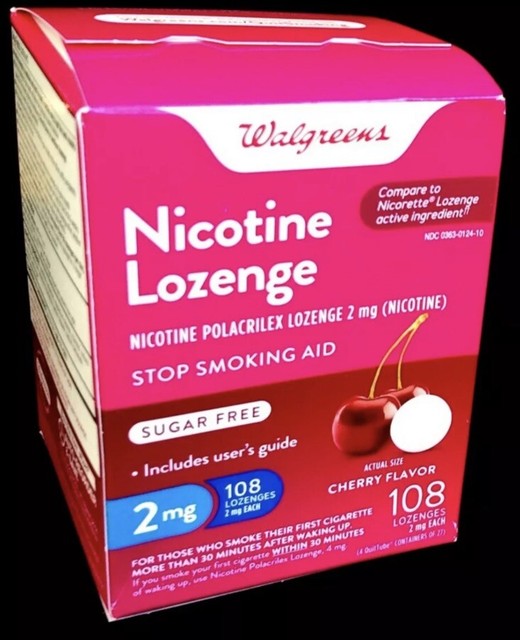 Walgreens Nicotine Lozenges 2mg Cherry 108 EA for sale online eBay