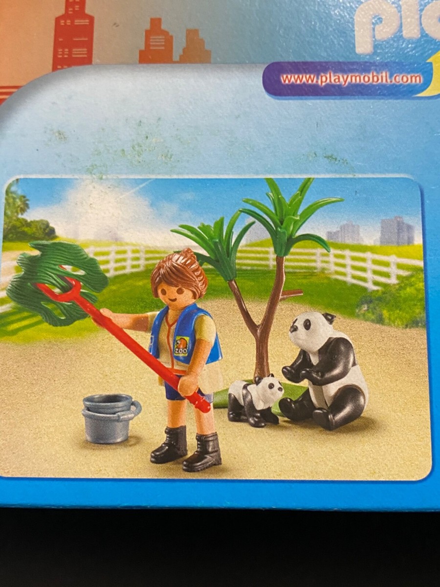 Playmobil City Life PANDA CARETAKER Carry Case 70105 Mini Set New