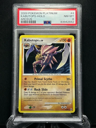 2009 Pokémon Platinum Arceus - Kabutops 4/99 - PSA 8 Holo