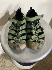 Keen Waterproof Newport H2 Boys Green Camo Water Sandals Shoes 1014259 Size 5