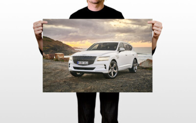 Genesis GV80 3.5T AWD White Korean SUV Wall Indoor Print - POSTER