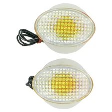 K&S Flush Mount Marker Lights-Flat Oval Sm/Rainbow Lens-Single Filament-25-8277