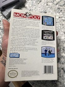 Monopoly NES Nintendo Complete CIB Authenic! Great Condition! Very Nice!