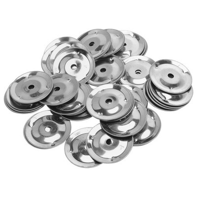 50Pcs Cymbal Ching Ring for Bell for Drum Silver 1.49X1.49X0.12in