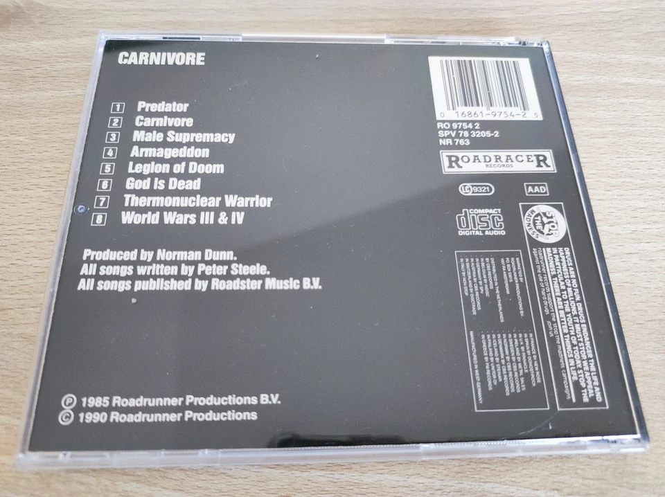 Carnivore - Carnivore CD - RO 9754 2 Roadracer Records - First Pressing - Bild 4 von 4