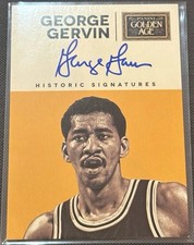 2014 Panini Golden Age Historic Signatures #GRV George Gervin Auto Spurs HOF