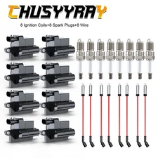 8X Ignition Coil & 8X Spark Plug Wire For 2000-2006 Chevrolet Suburban 1500