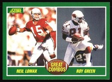 1989 Score Roy Green / Neil Lomax #280 Phoenix Cardinals