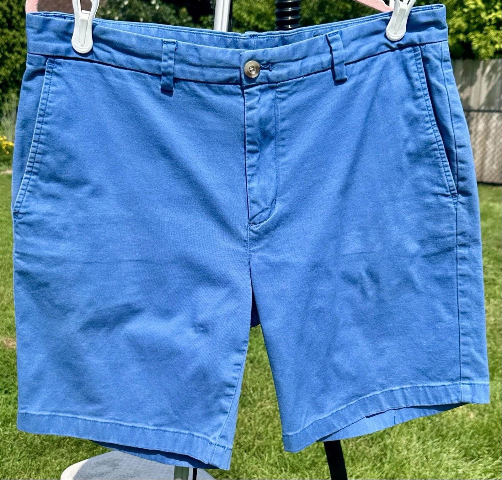 VINEYARD VINES Breaker Chino Shorts Men’s 36 Blue Cotton Stretch Preppy